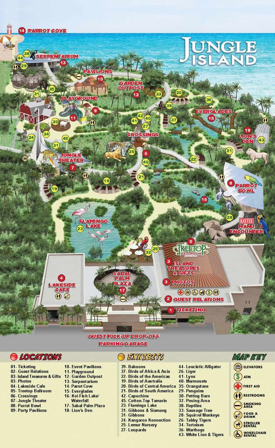Jungle Island Park Map