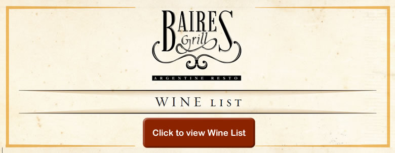 Baires Grill - Wine List
