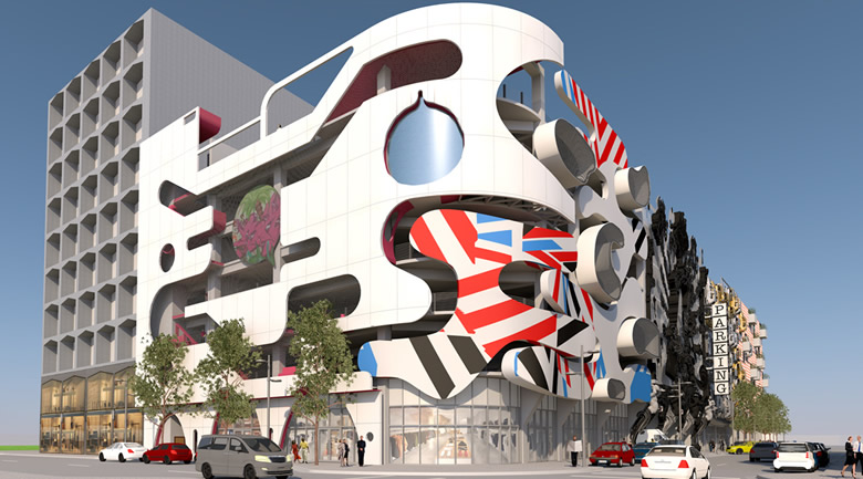 Museum Garage - "Ant Farm" design