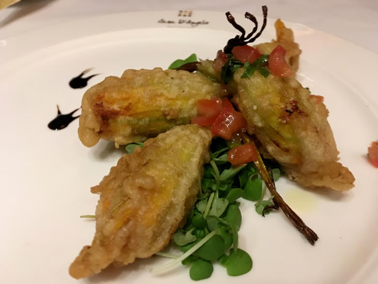 Mascarpone Stuffed Zucchini Flowers - Casa D'Angelo Fort Lauderdale