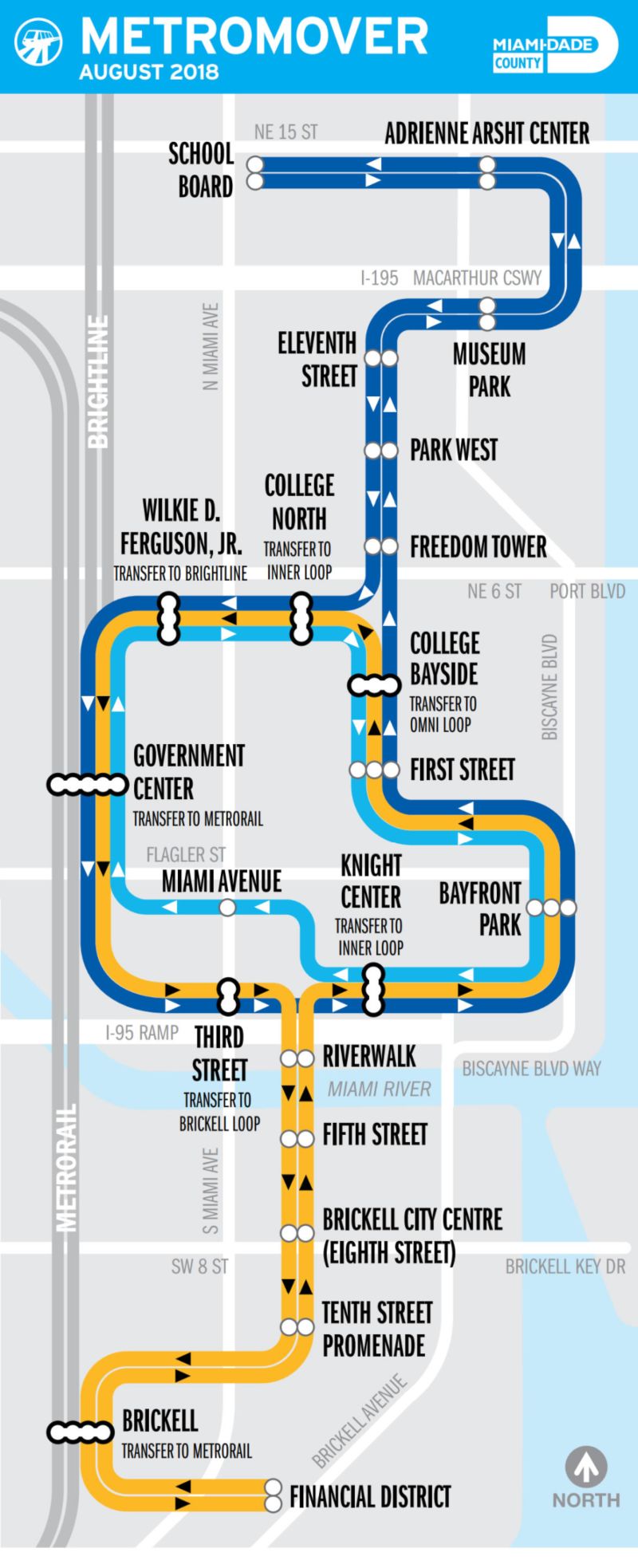 Metromover Miami Map