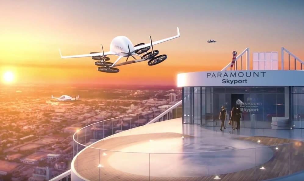 Paramount Syport - Super Drone may transport residents at Paramount Miami